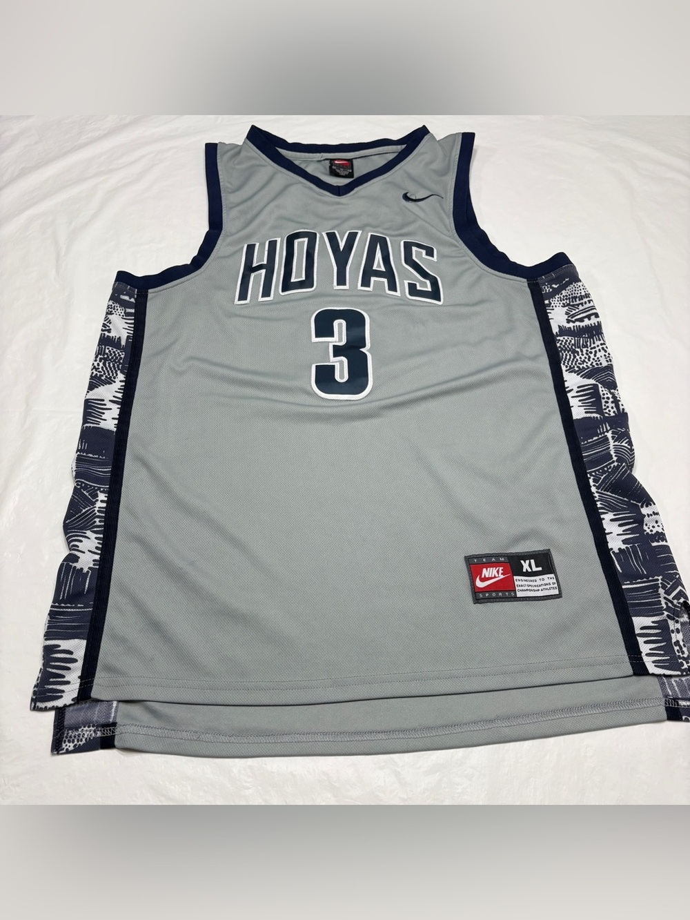 Vintage Nike Team Allen Iverson Georgetown Hoyas Jersey Men's XL Gray